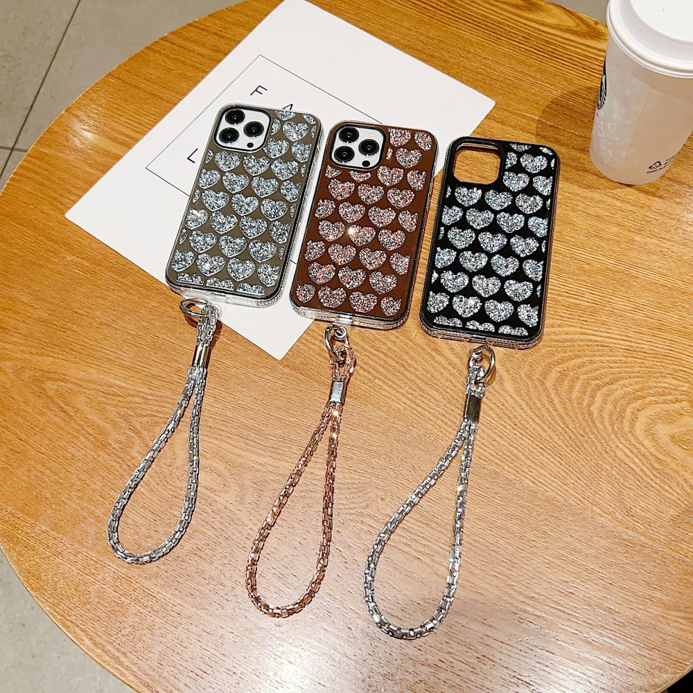 Shiny Glitter Diamond Heart Phone Case