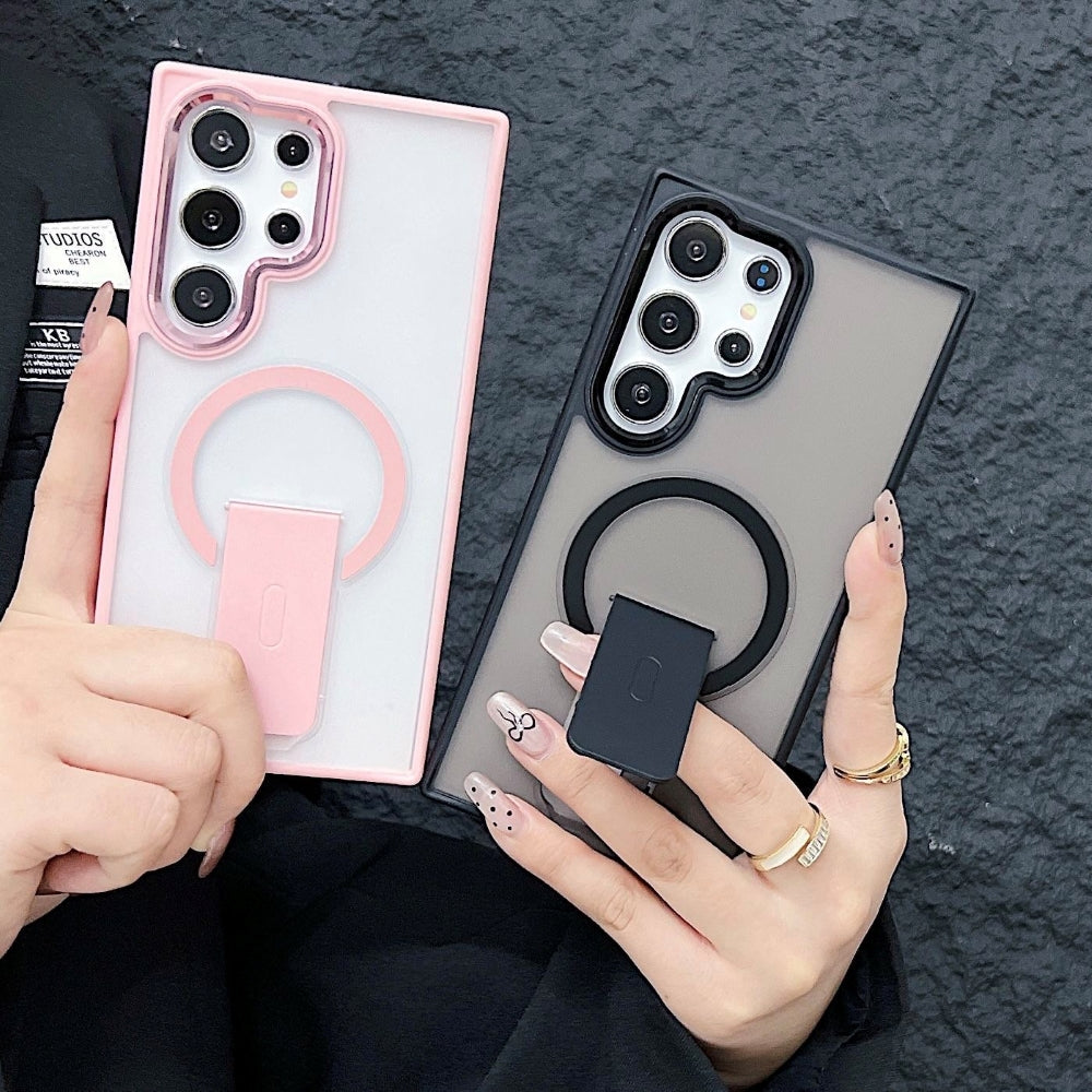 Shockproof Kickstand Magnetic Wireless Charge Phone Case