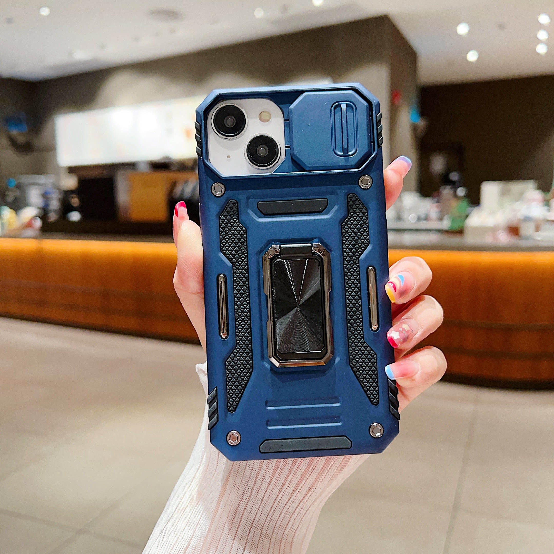 Shockproof Camera Shutter Ring Holder PC (Hard) Stand Cover - Samsung M23