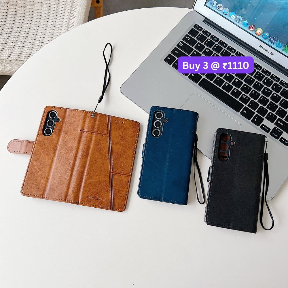 Shockproof PU Leather Flip Phone Case - Moto G84 (5G)
