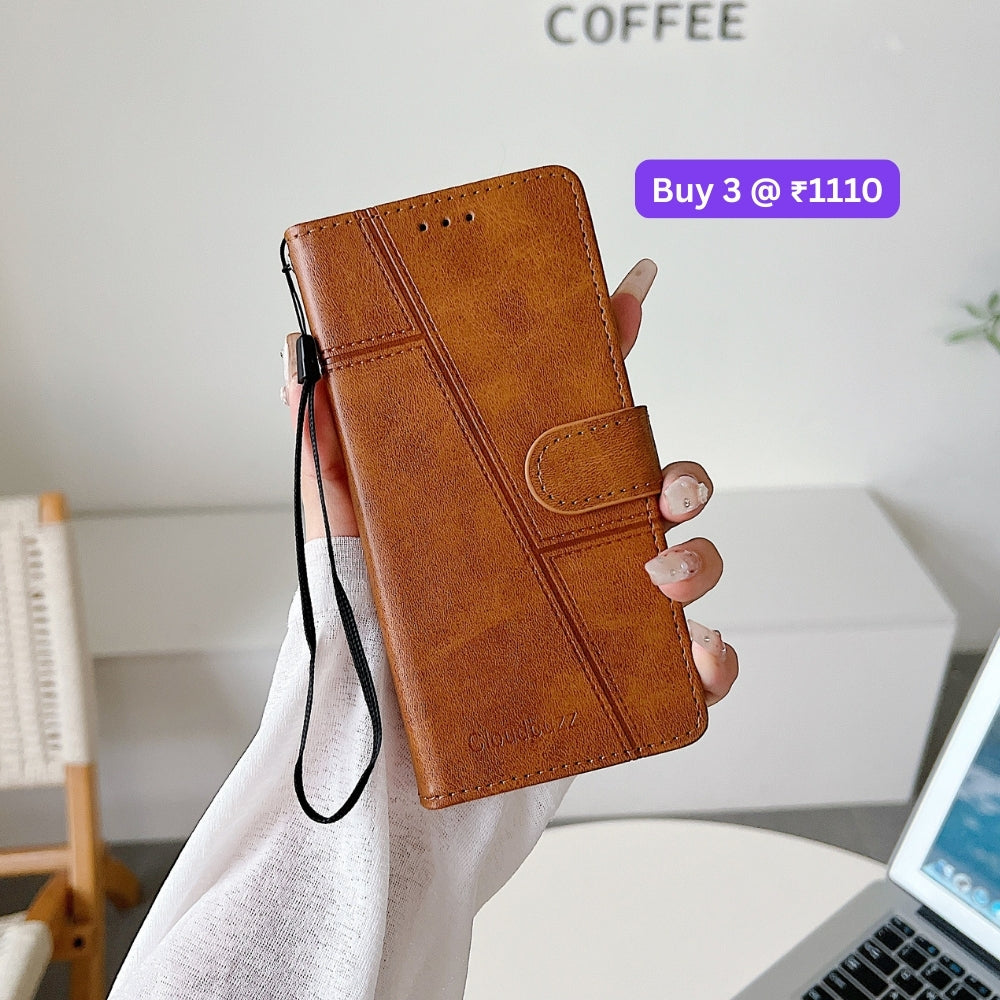 Shockproof PU Leather Flip Phone Case - Moto G84 (5G)