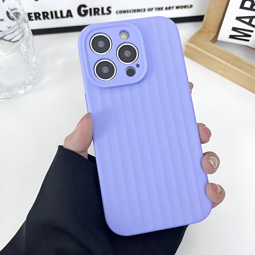 Premium Stripe Silicone Camera Protection Cover - iPhone 15 Pro Max