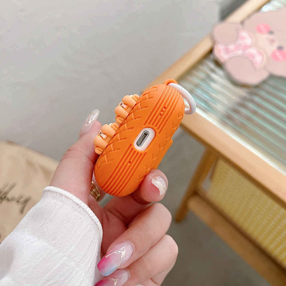 Tiny Bear Pattern Silicone Soft Case | PC (Hard) Case with Keychain Hook for Airpod Pro 2 | Airpod 3 | Airpod 4