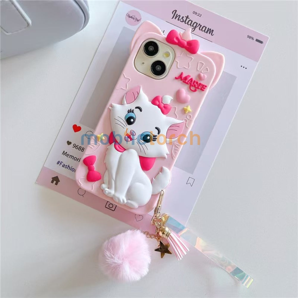 Silicone 3D Meow Chic TPU (Soft) Phone Case - iPhone 14 Pro Max