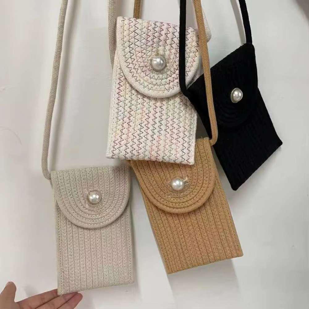 Soft Knit Button Sling Pouch