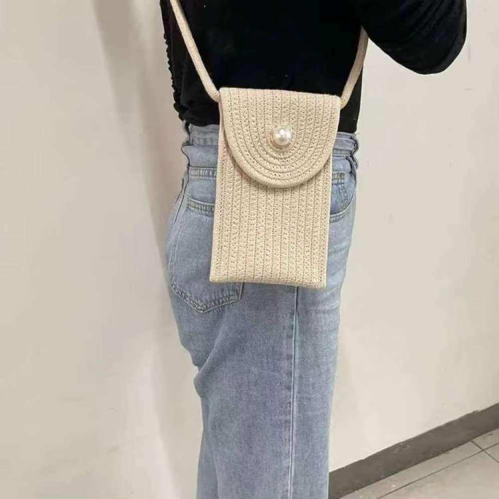 Soft Knit Button Sling Pouch