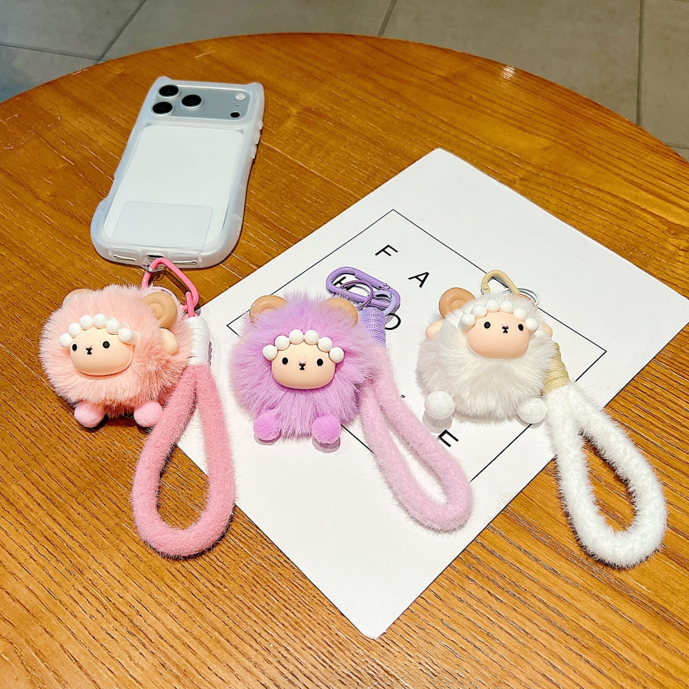 Soft Puff Sheep Phone Charm | Keychain | Handbag Charm