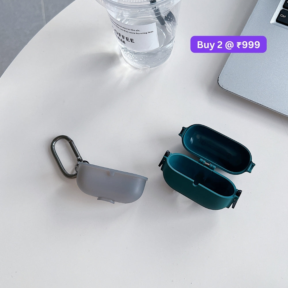Soft Silicone 360 Degree Shock Absorbing Airpod Case with Keychain Hook for Airpod Pro 2 | Airpod 4