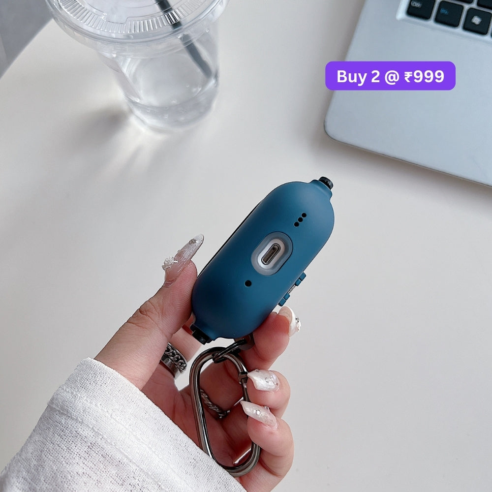 Soft Silicone 360 Degree Shock Absorbing Airpod Case with Keychain Hook for Airpod Pro 2 | Airpod 4