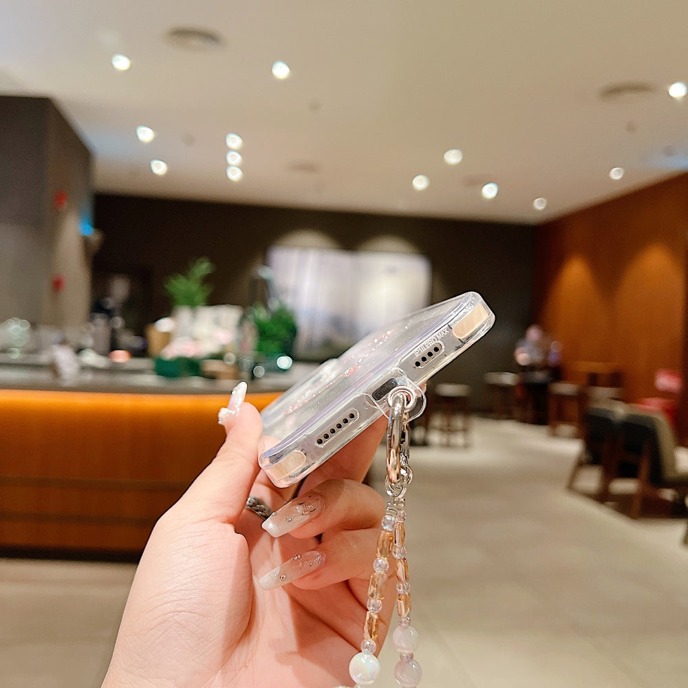 Solid Color Glitter Magsafe Transparent Phone Case