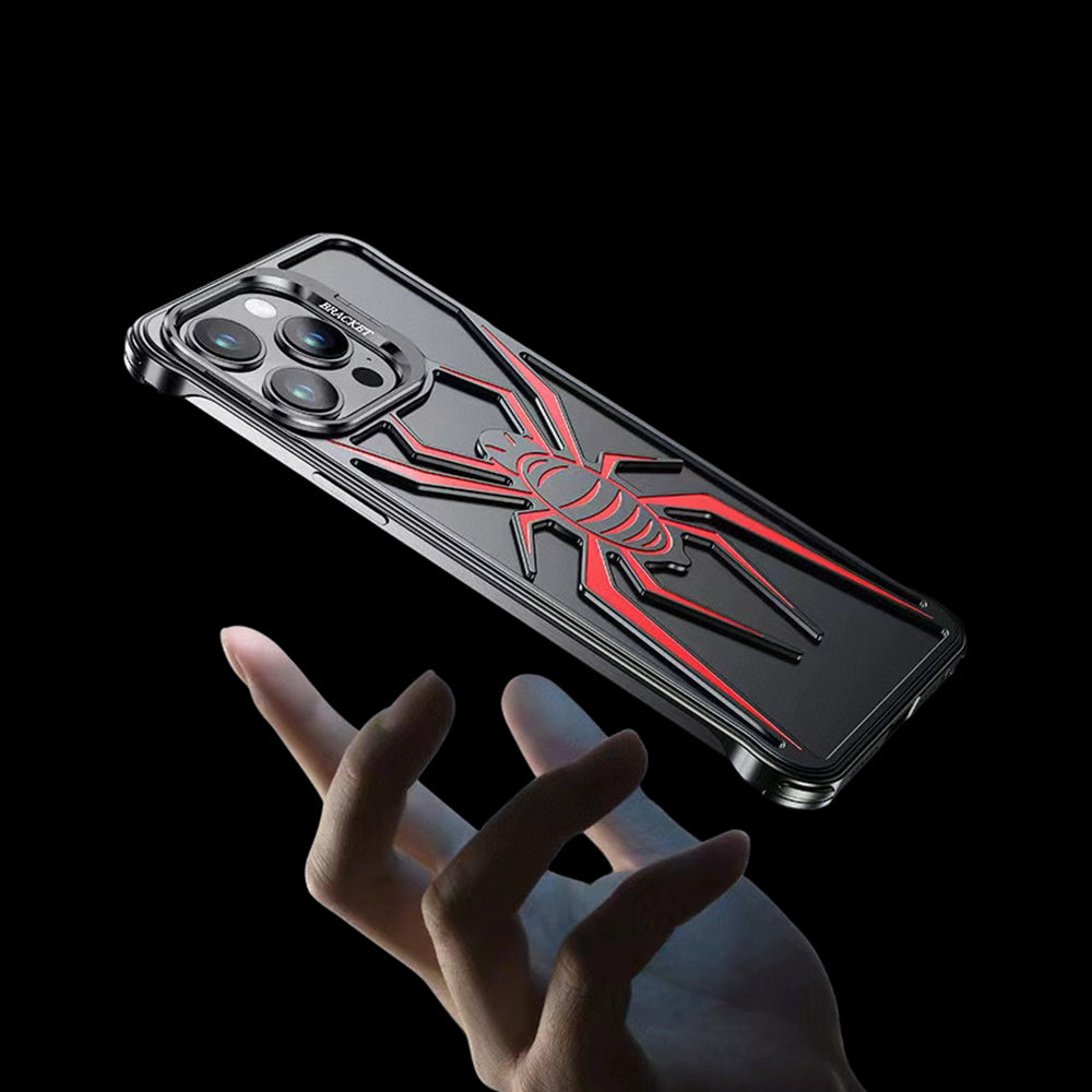 Spider Design Smart Kickstand Bumper Phone Case - iPhone 15