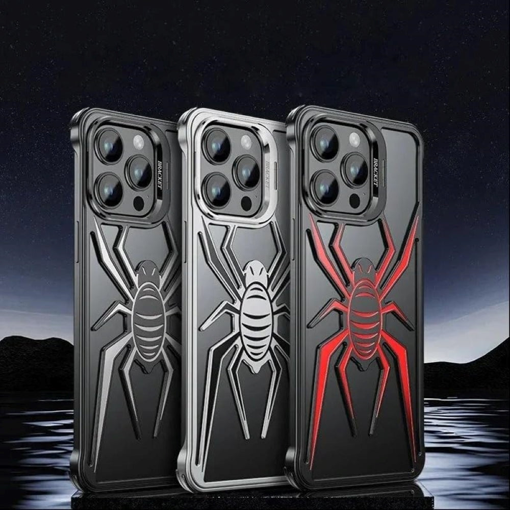 Spider Design Smart Kickstand Bumper Phone Case- iPhone 13 Pro Max
