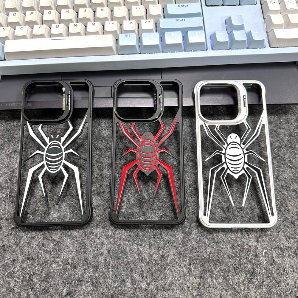 Spider Design Smart Kickstand Bumper Phone Case - iPhone 14 Plus