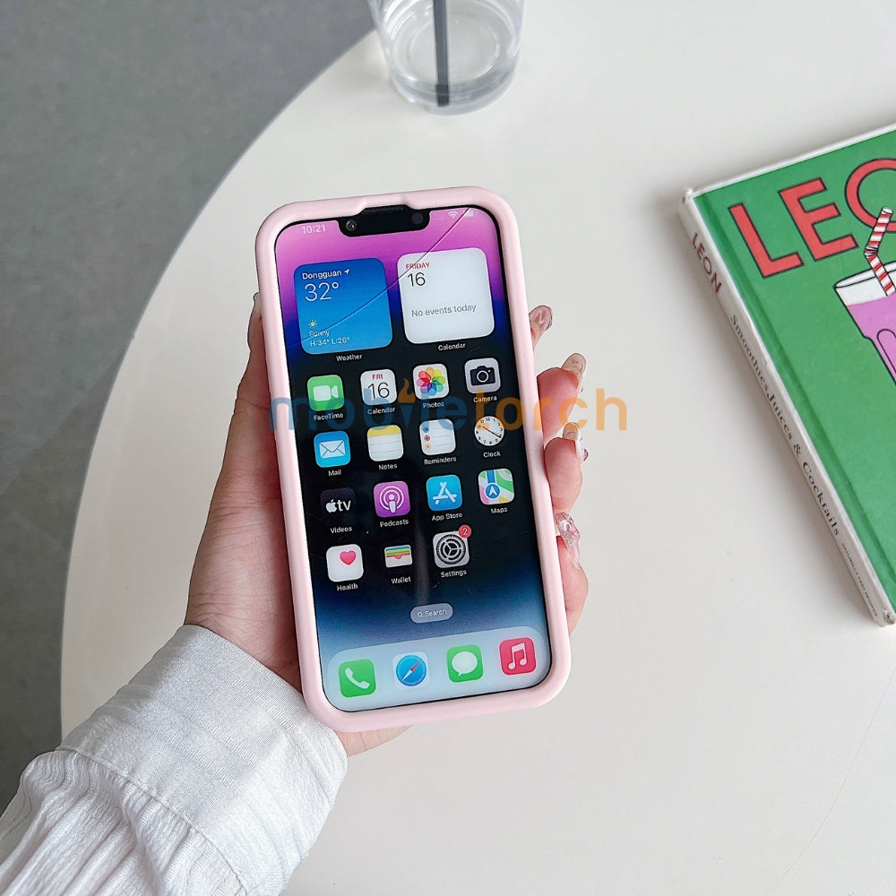 Spring Flower Stand Silicone Soft Phone Case | Mobile Cover - iPhone 16 Pro