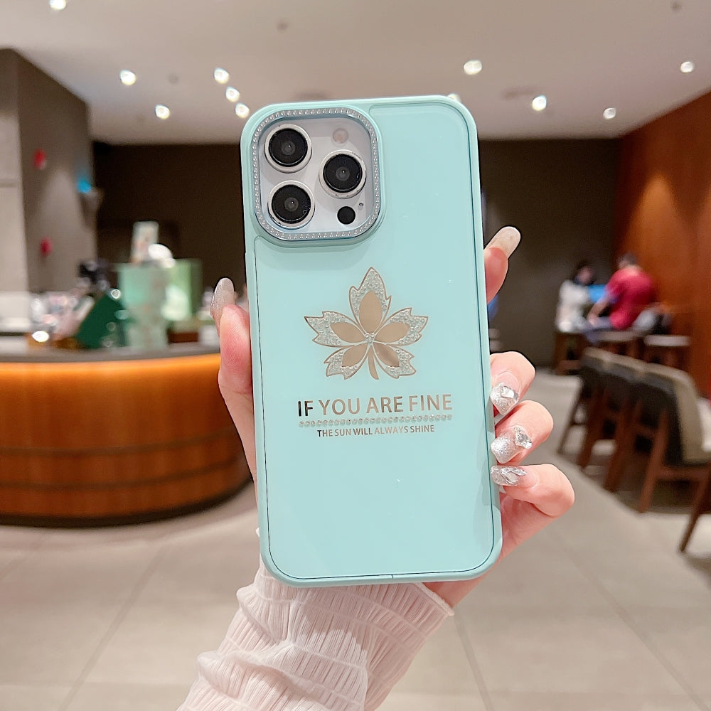 Stamping Leave Design TPU (Soft) Phone Case - iPhone 16 Plus