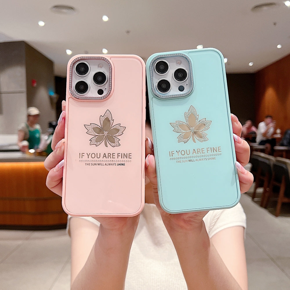 Stamping Leave Design TPU (Soft) Phone Case - iPhone 16 Plus