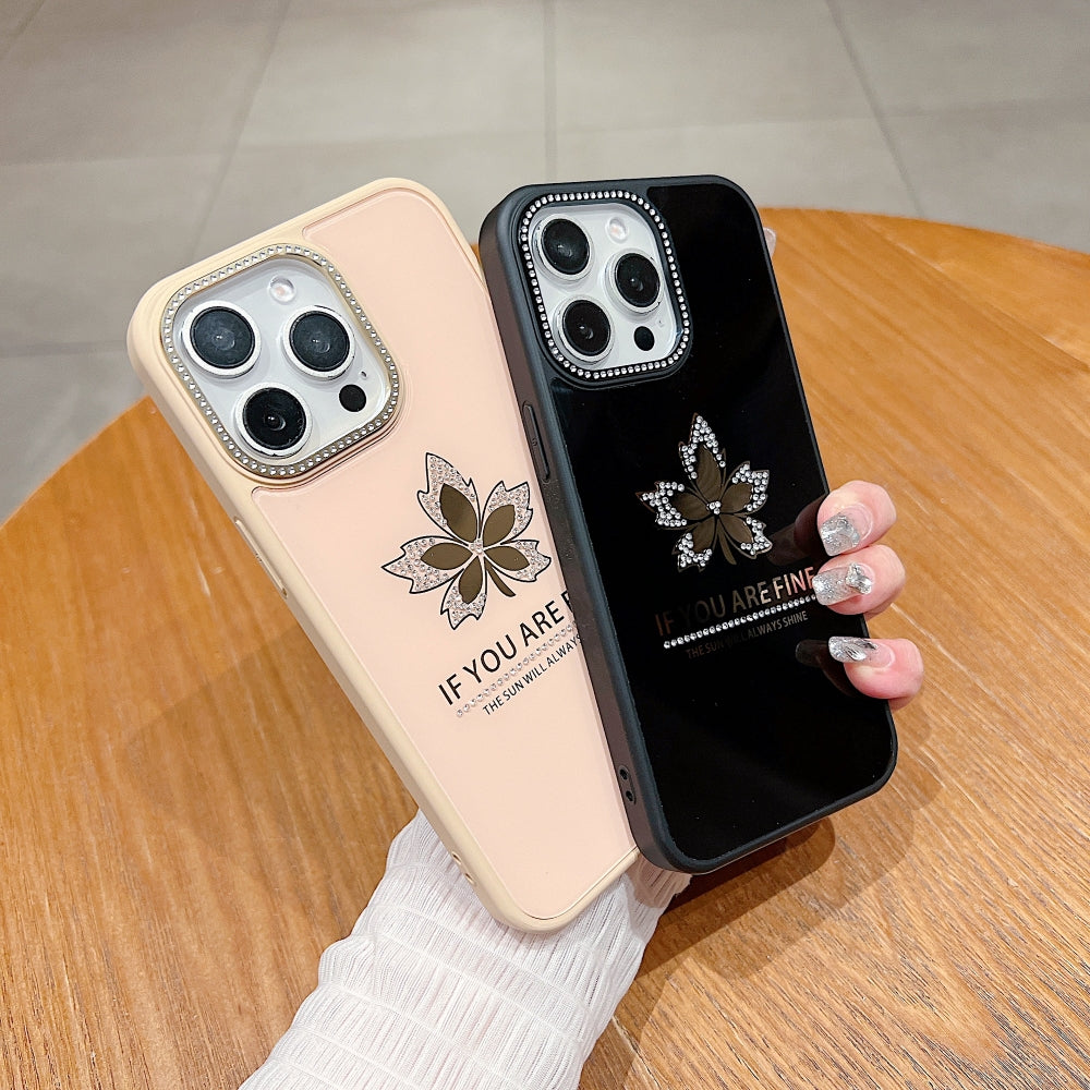 Stamping Leave Design TPU (Soft) Phone Case - iPhone 16 Plus
