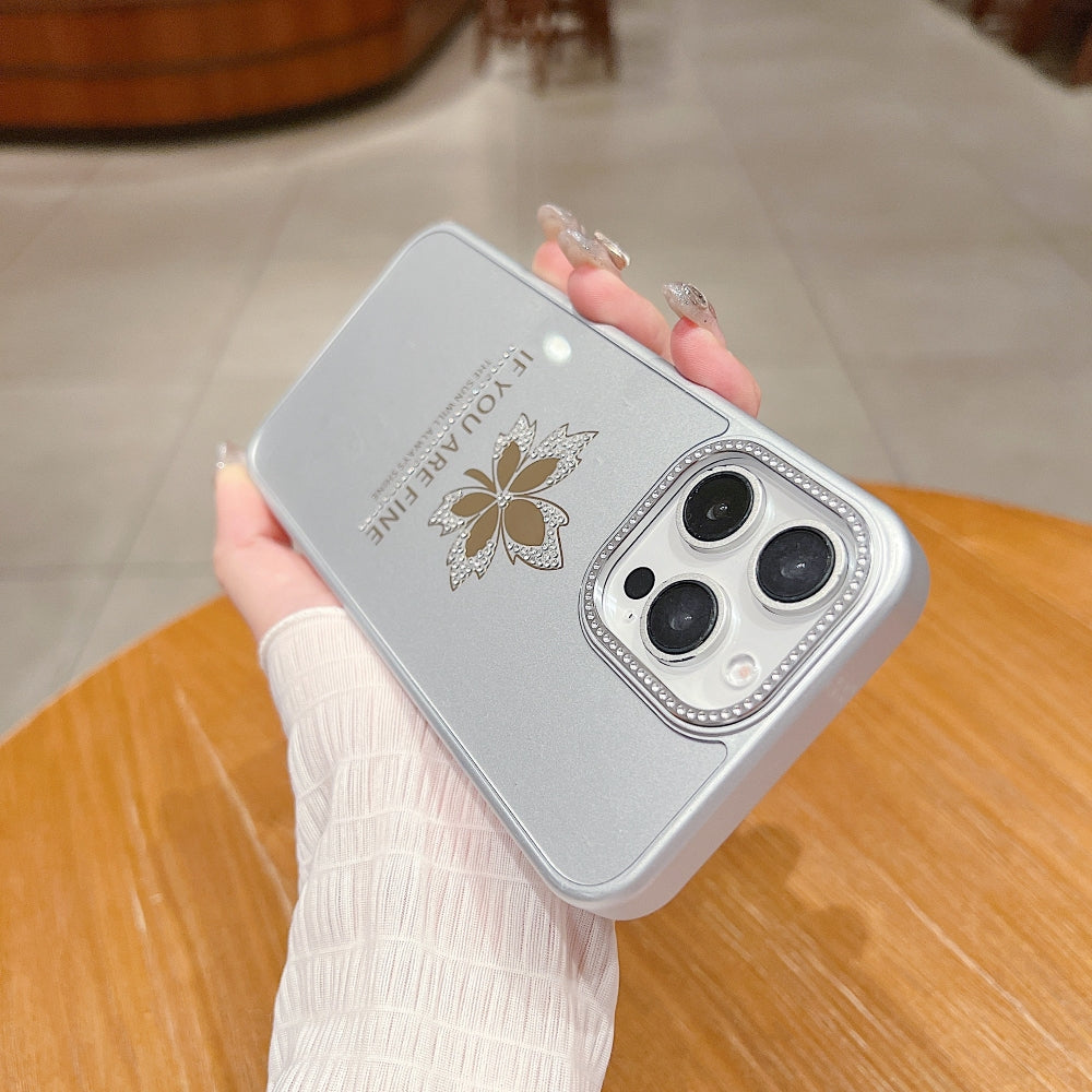 Stamping Leave Design TPU (Soft) Phone Case - iPhone 16 Plus