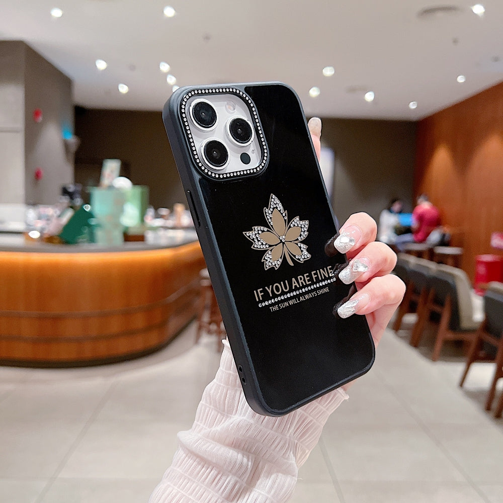 Stamping Leave Design TPU (Soft) Phone Case - iPhone 16 Plus