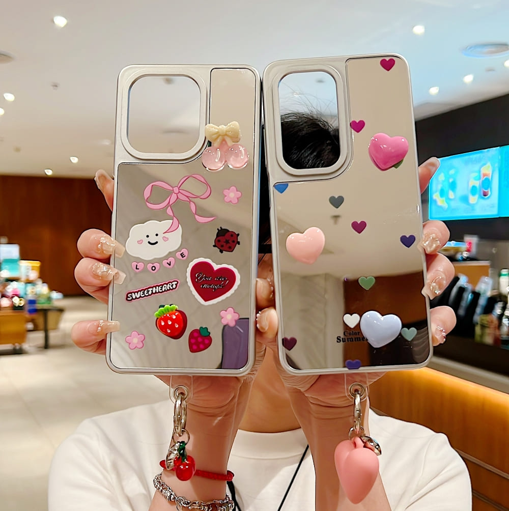 Sweetheart Glossy Mirror Phone Case