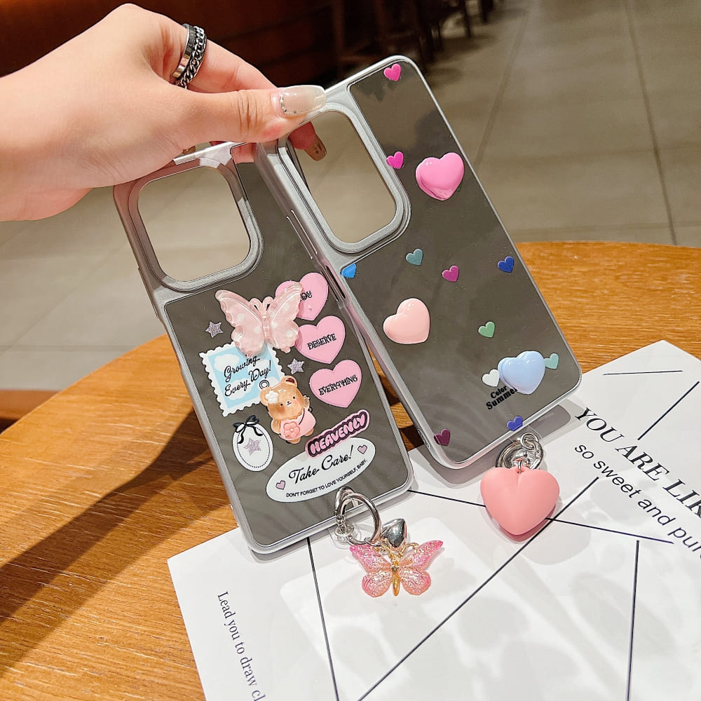 Sweetheart Glossy Mirror Phone Case