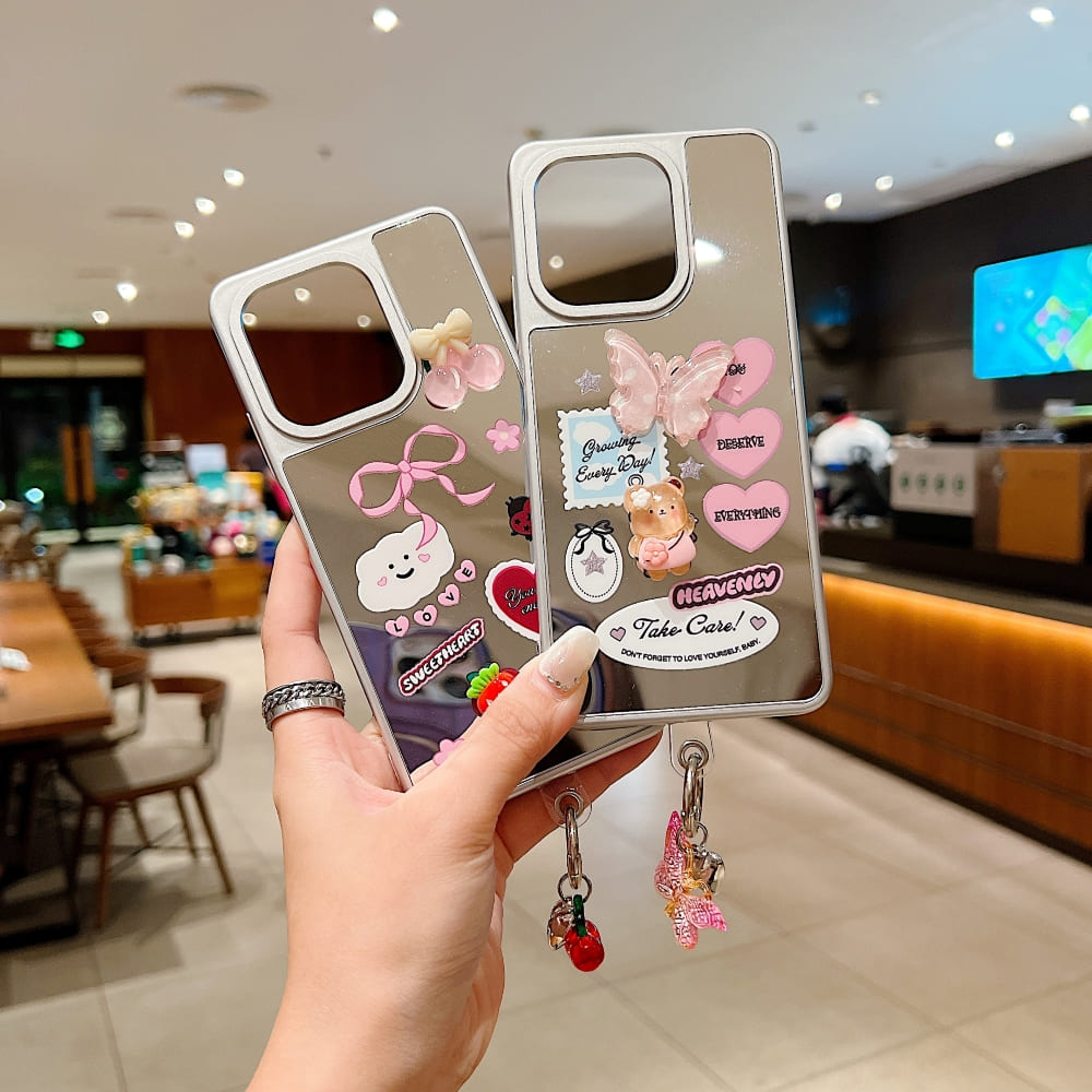 Sweetheart Glossy Mirror Phone Case