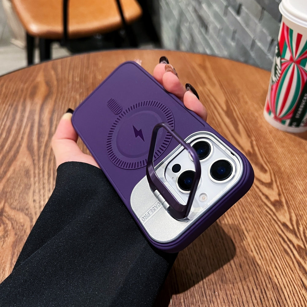TPU Silicone Magnetic Wireless Kickstand Phone Case - iPhone 15