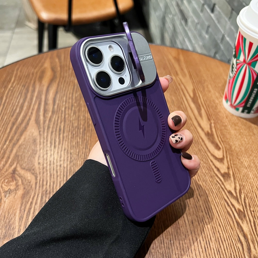 TPU Silicone Magnetic Wireless Kickstand Phone Case - iPhone 15