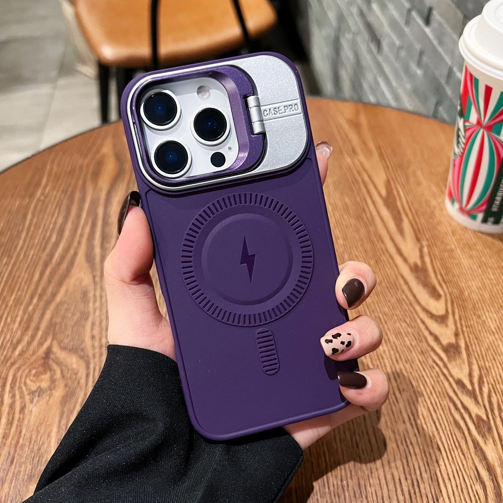 TPU Silicone Magnetic Wireless Kickstand Phone Case - iPhone 15