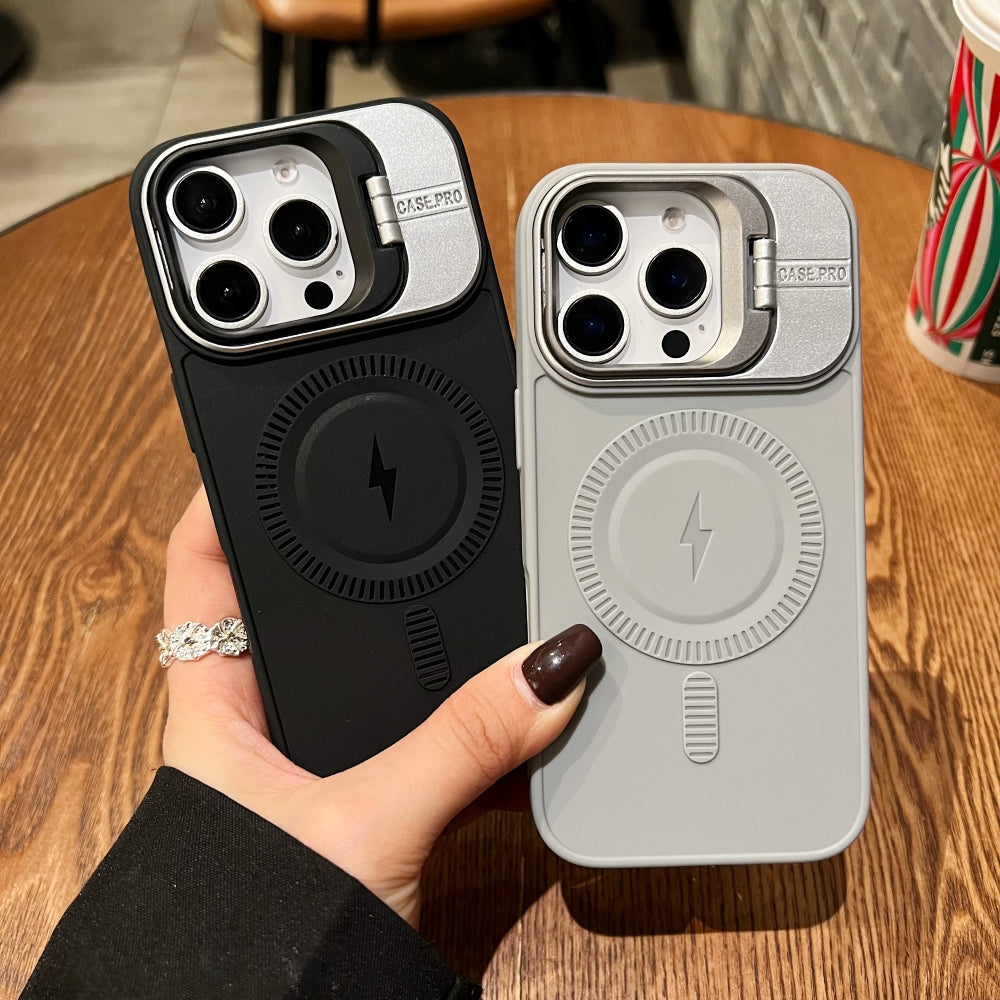 TPU Silicone Magnetic Wireless Kickstand Phone Case - iPhone 15
