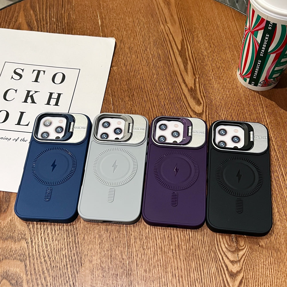 TPU Silicone Magnetic Wireless Kickstand Phone Case - iPhone 15