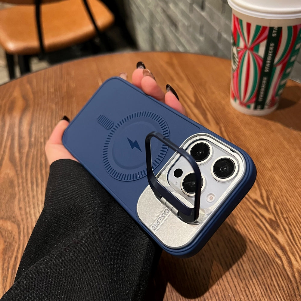 TPU Silicone Magnetic Wireless Kickstand Phone Case - iPhone 15