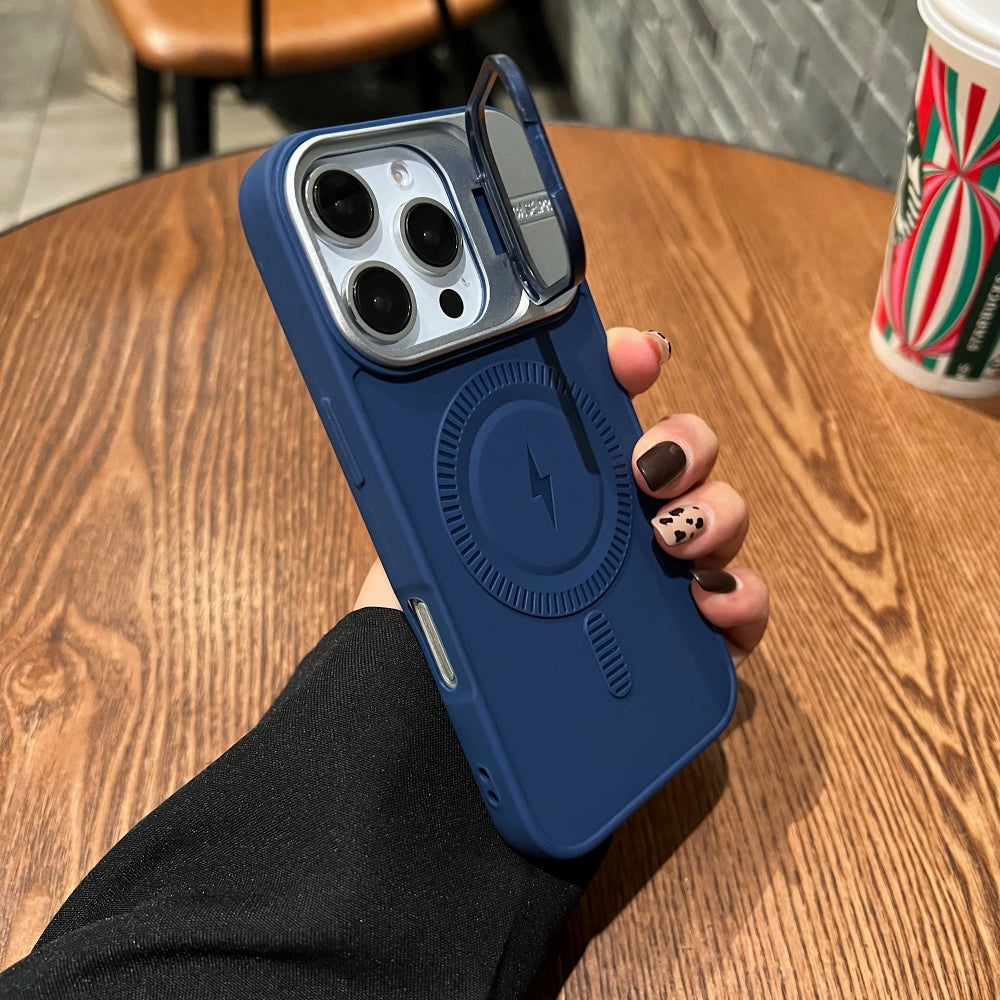 TPU Silicone Magnetic Wireless Kickstand Phone Case - iPhone 15