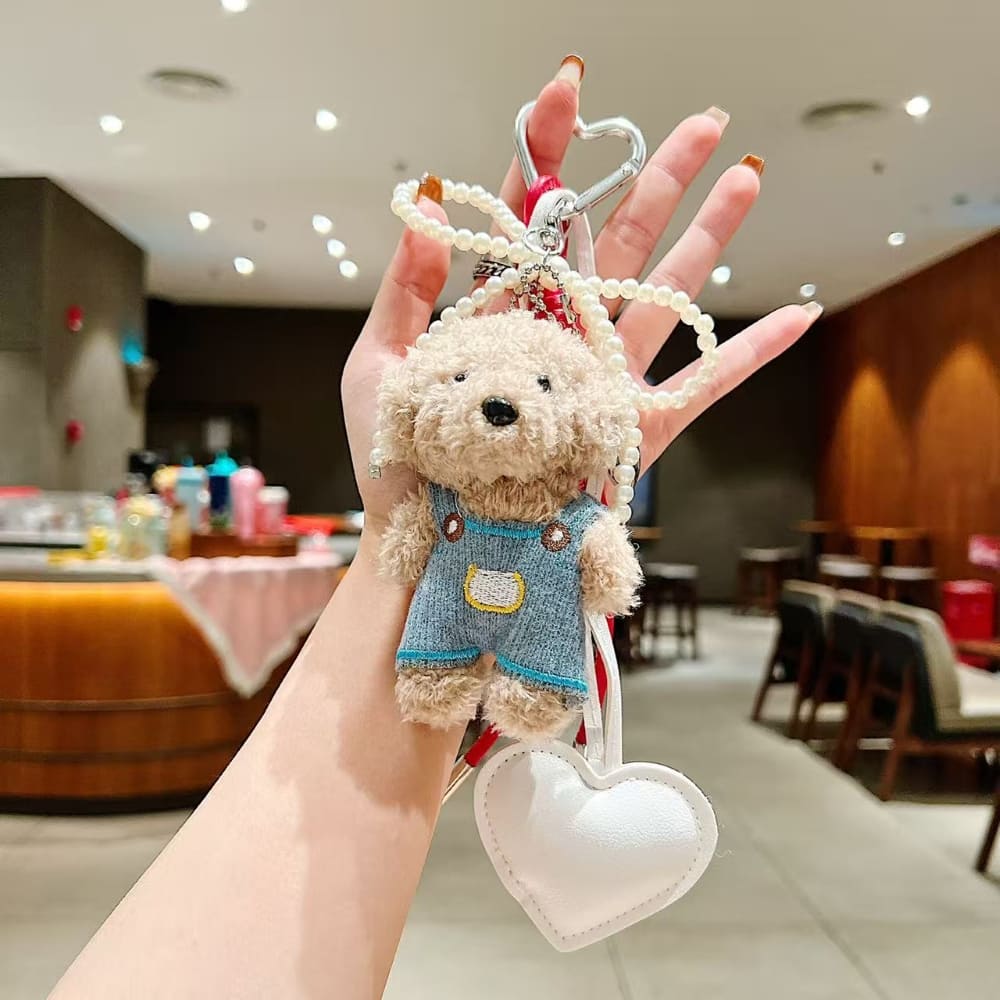 Teddy Bear Ornament Bow Rope Phone Charm | Keychain | Handbag Charm
