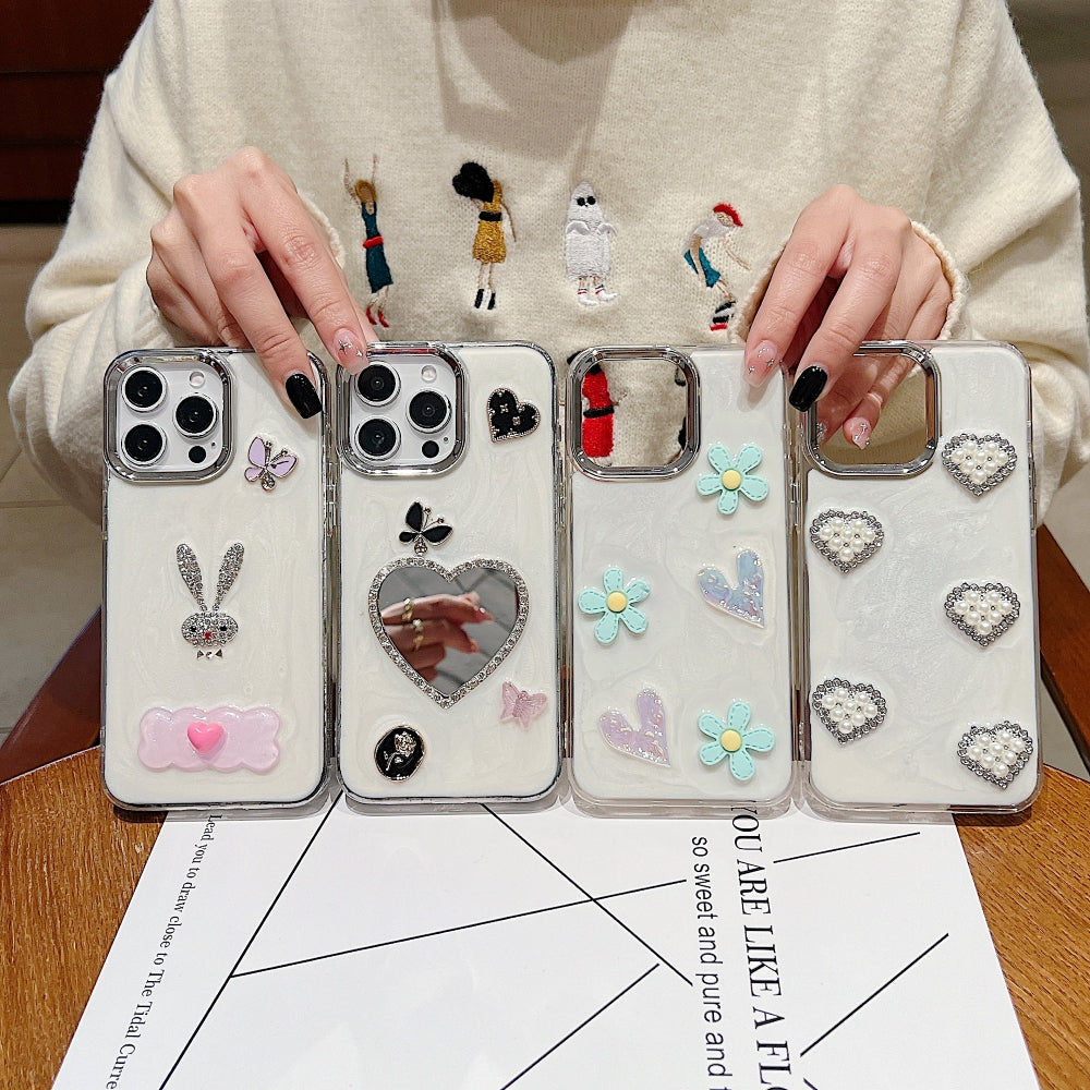 Tiny Bear | Flower | Heart | Mirror Shockproof Phone Case