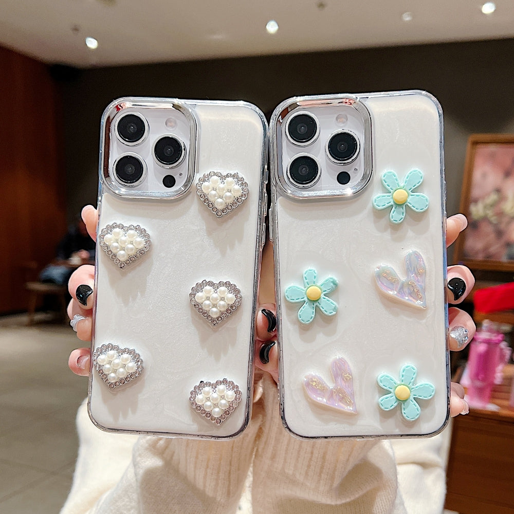 Tiny Bear | Flower | Heart | Mirror Shockproof Phone Case