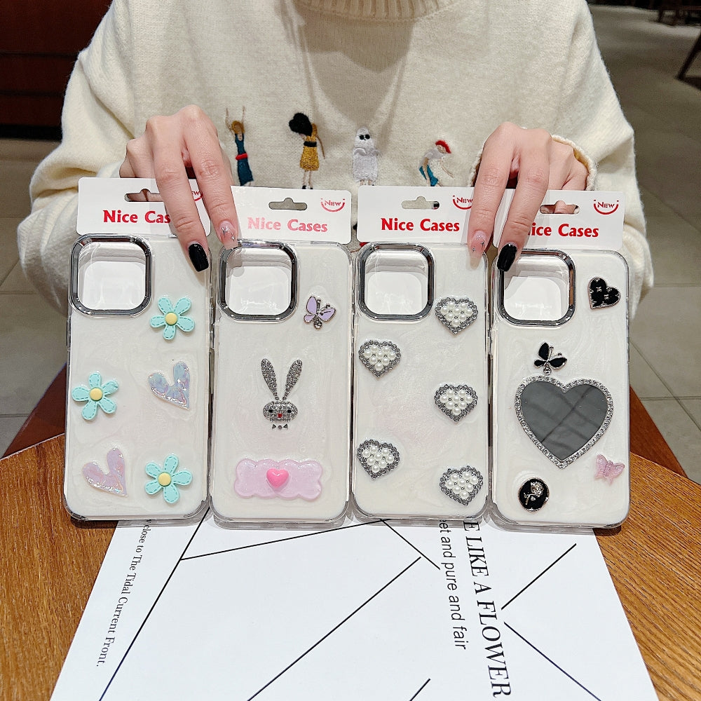 Tiny Bear | Flower | Heart | Mirror Shockproof Phone Case