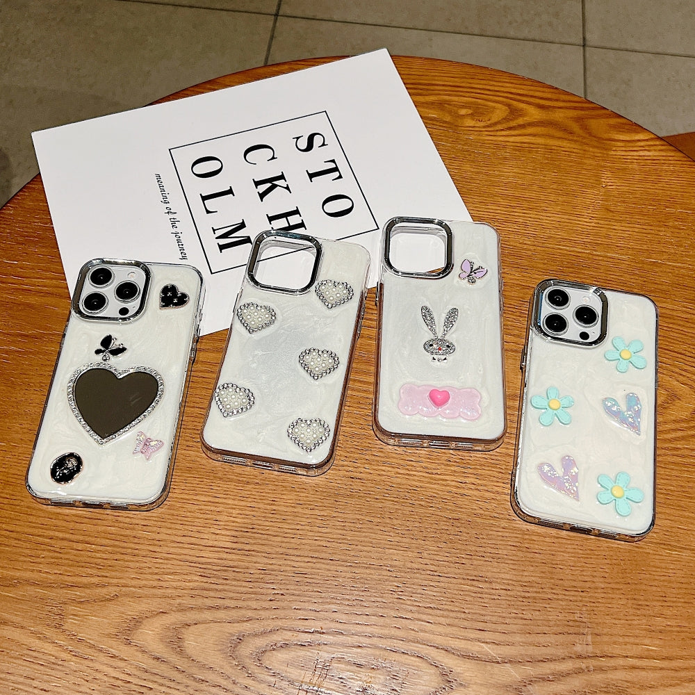 Tiny Bear | Flower | Heart | Mirror Shockproof Phone Case