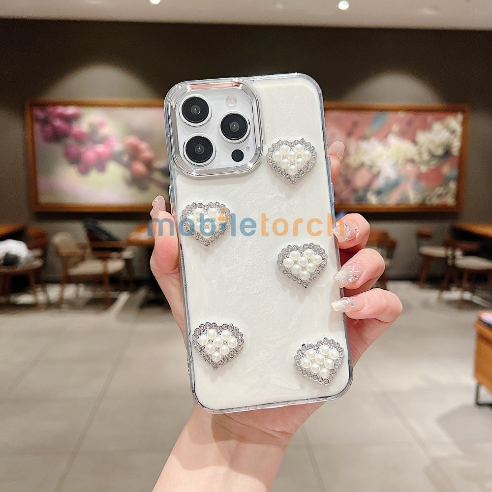 Tiny Bear | Flower | Heart | Mirror Shockproof TPU (Soft) Phone Case - iPhone 16 Plus