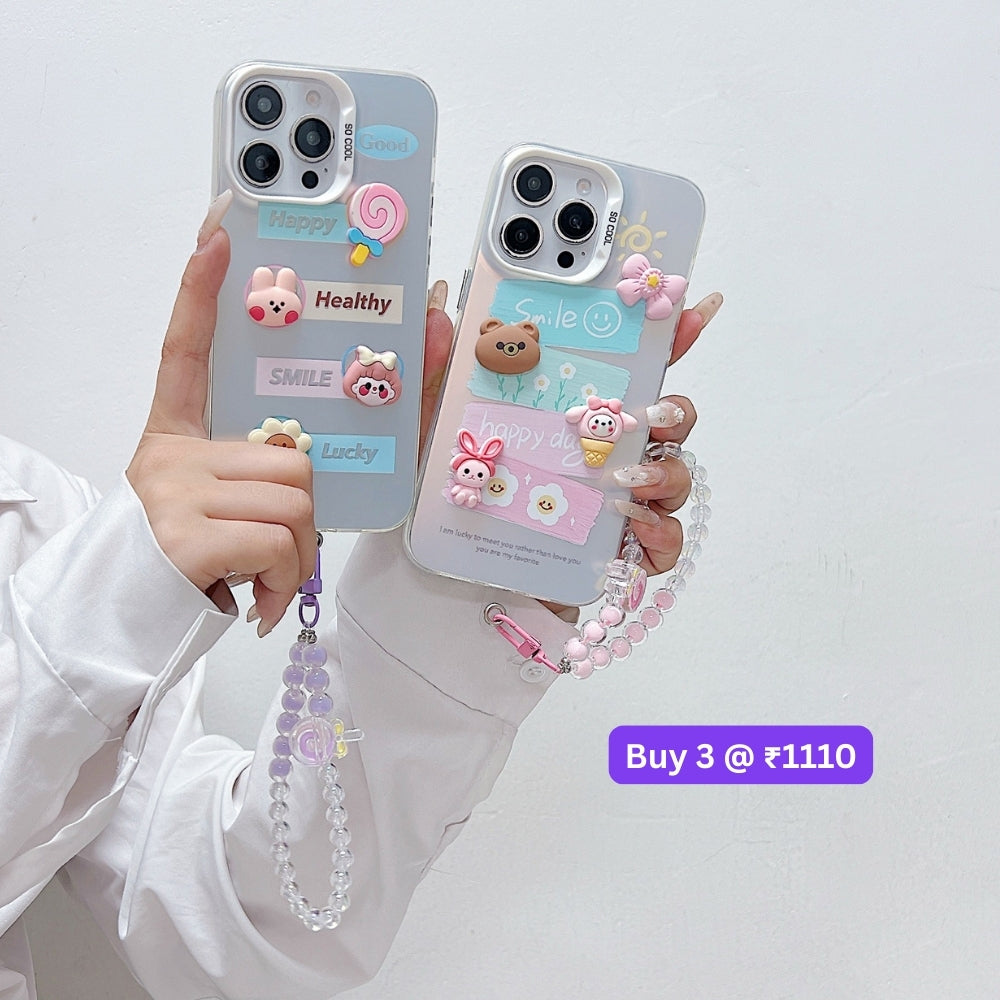 Toy PC (Hard) Printed Phone Case with Bracelet | Mobile Cover - iPhone 14