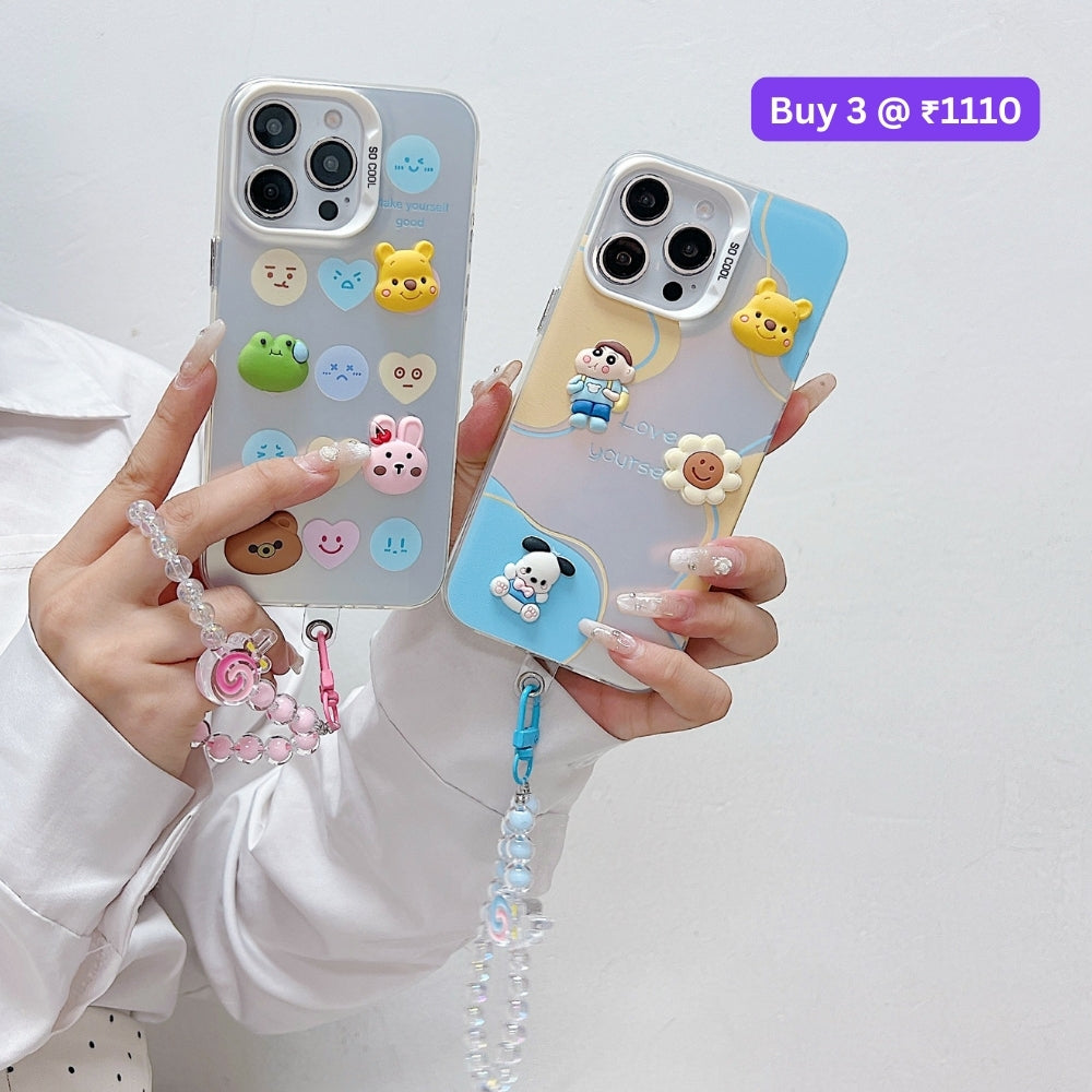 Toy PC (Hard) Printed Phone Case with Bracelet | Mobile Cover - iPhone 14