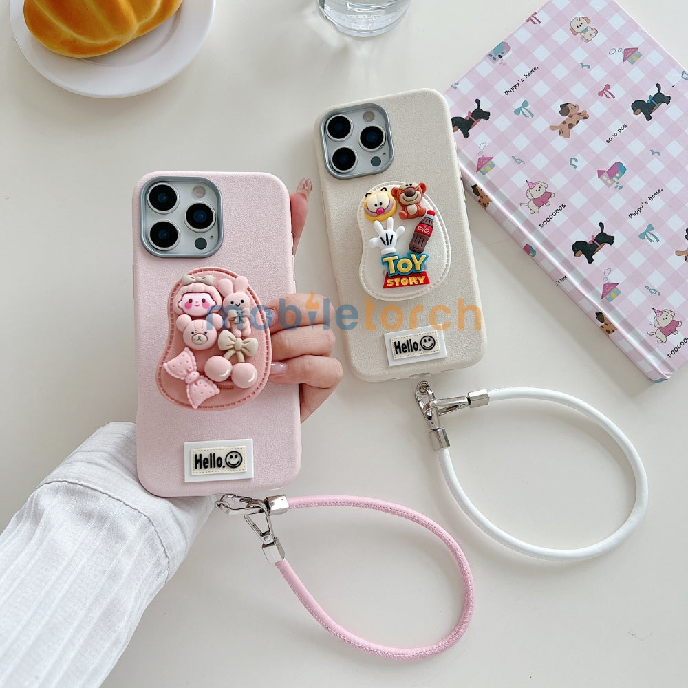 Toy Story Holder PU Leather Phone Case | Mobile Cover with Bracelet - OnePlus Nord CE 3 Lite