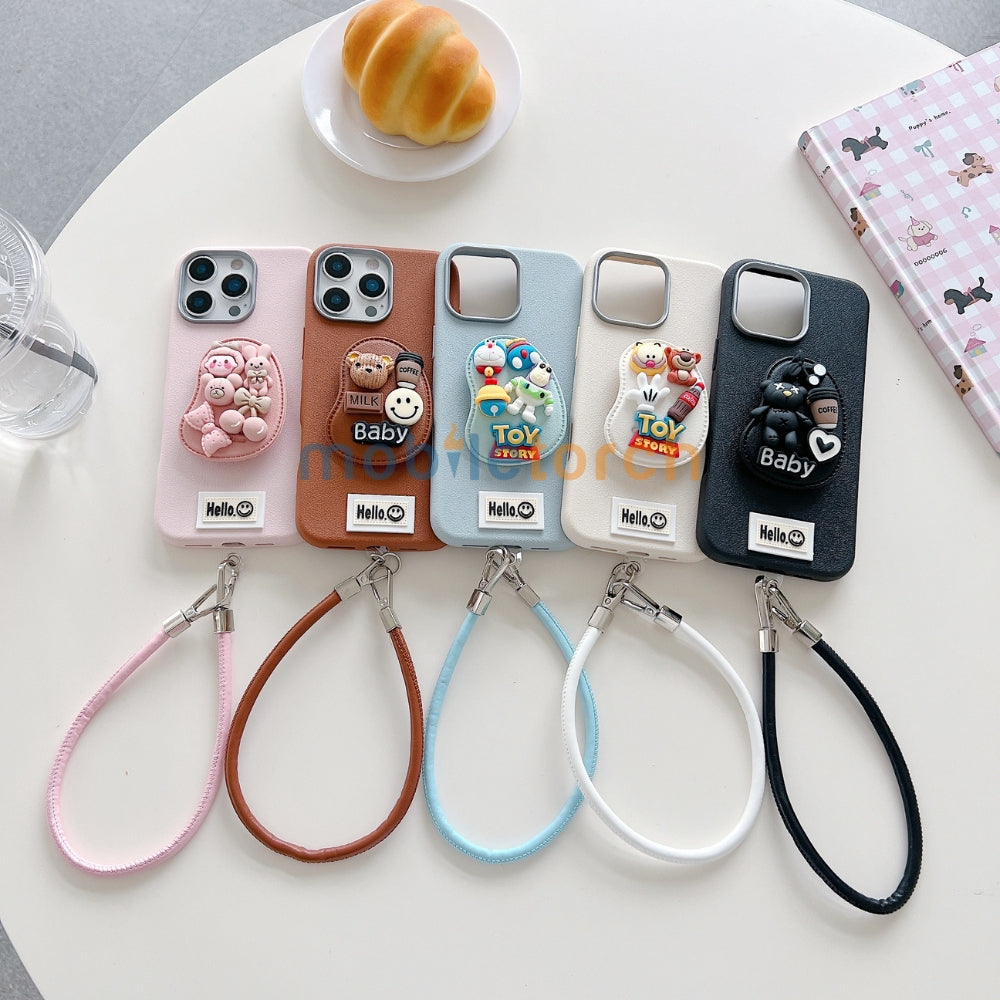Toy Story Holder PU Leather Phone Case | Mobile Cover with Bracelet - OnePlus Nord CE 3 Lite