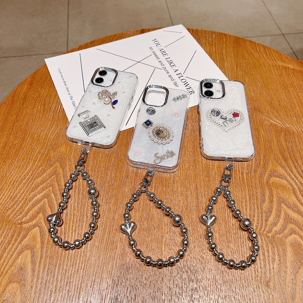 Transparent Rubber Gel Phone Case with Bracelet