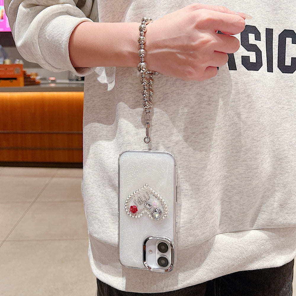 Transparent Rubber Gel Phone Case with Bracelet