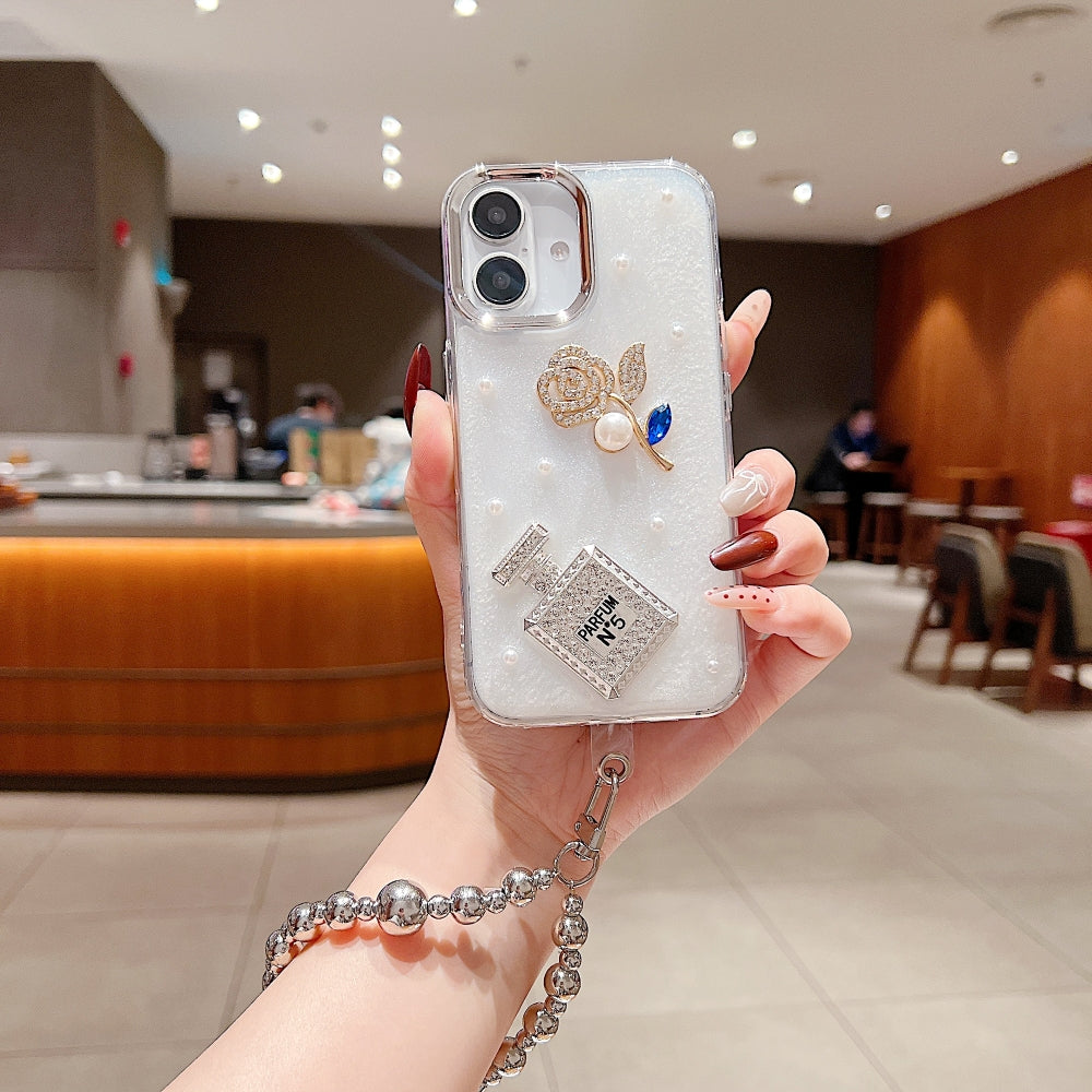 Transparent Rubber Gel Phone Case with Bracelet
