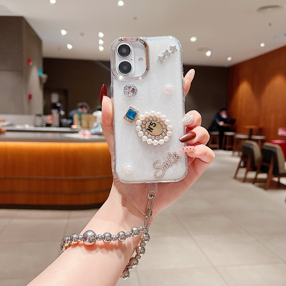 Transparent Rubber Gel Phone Case with Bracelet