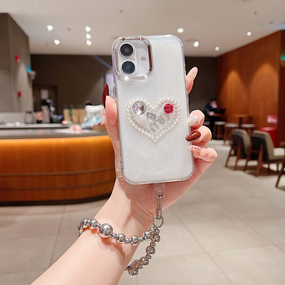 Transparent Rubber Gel Phone Case with Bracelet