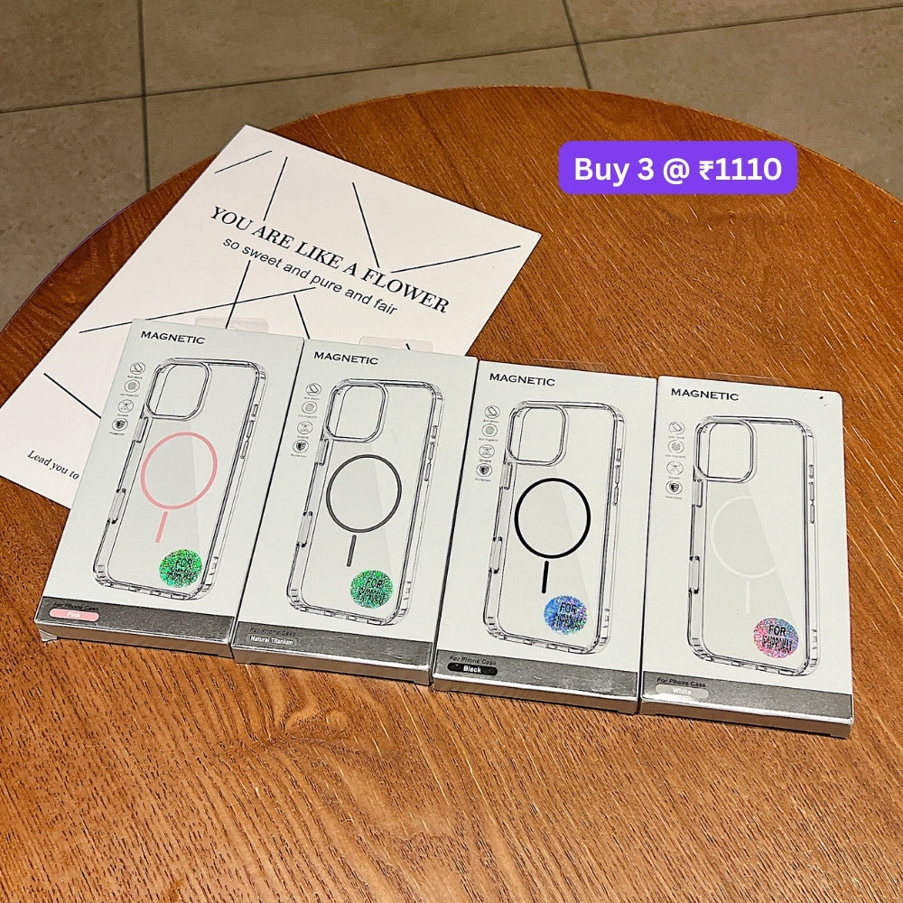 Transparent Flock Lining Magsafe Phone Case - iPhone 14 Pro