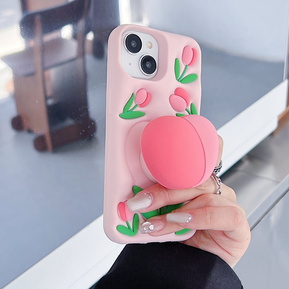 Tulip Stand Silicone TPU (Soft) Phone Case | Mobile Cover - iPhone 13